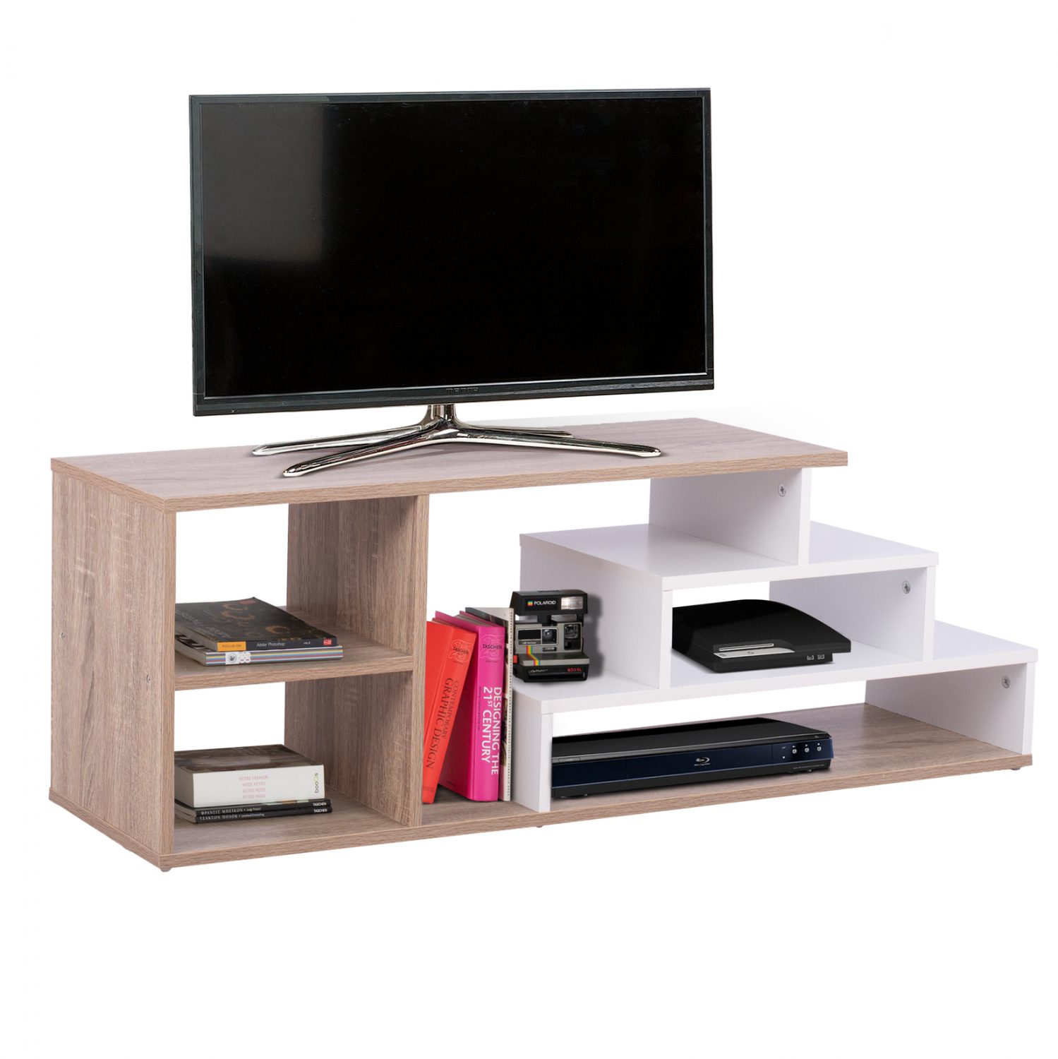 epiplo-tv-fb9876401-120x295x395y-ek-sona ΕΠΙΠΛΟ TV HUGH HM8764.01 120X29.5X39.5Y εκ. SONAMA ΛΕΥΚΟ - Image 1