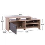 ΕΠΙΠΛΟ TV SCOTT HM8766.02 128X39X46Y εκ. SONAMA ΓΚΡΙ - Image 2