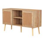 ΕΠΙΠΛΟ TV ΜΕΛΑΜΙΝΗΣ COLM ΜΕ ΠΟΡΤΕΣ RATTAN HM9223.11 ΣΕ ΧΡΩΜΑ ΦΥΣΙΚΟ 120x39x56,5Υεκ. - Image 4
