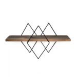 ΕΠΙΤΟΙΧΙΟ ΡΑΦΙ CHANTRIA ΜΕ ΜΕΤΑΛΛΟ & ΞΥΛΟ HM8934.01 ΚΑΡΥΔΙ ΜΑΥΡΟ 60Χ14Χ36 εκ. - Image 2