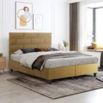ΚΡΕΒΑΤΙ SOLEDAD R12-20 ΓΙΑ ΣΤΡΩΜΑ 150x200 εκ. ΧΡΥΣΟ-ΜΑΥΡΟ HM644.28 - Image 2