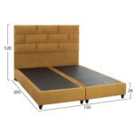 ΚΡΕΒΑΤΙ SOLEDAD R12-20 ΓΙΑ ΣΤΡΩΜΑ 150x200 εκ. ΧΡΥΣΟ-ΜΑΥΡΟ HM644.28 - Image 3