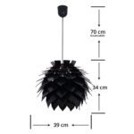 ΦΩΤΙΣΤΙΚΟ CACTI MDF ΣΕ ΧΡΩΜΑ ΜΑΥΡΟ E27 HM9205.03 Φ39x34-104Y εκ. - Image 2