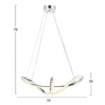 ΦΩΤΙΣΤΙΚΟ ΟΡΟΦΗΣ ΧΡΩΜΙΟΥ LED HM7522.01 52x28x66 εκ. ΑΣΗΜΙ - Image 2