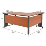 ΓΡΑΦΕΙΟ ΕΠΑΓΓΕΛΜΑΤΙΚΟ VALDEN HM2043.03L ΚΕΡΑΣΙ ΑΡΙΣΤΕΡΗ ΓΩΝΙΑ 160X120 - Image 2