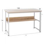 ΓΡΑΦΕΙΟ HM2131.01 SONAMA ΜΕ ΛΕΥΚΟ ΜΑΤ ΣΚΕΛΕΤΟ 120X50X75εκ. - Image 2