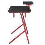 ΓΡΑΦΕΙΟ GAMING ΜΑΥΡΟ ΜΕ ΚΟΚΚΙΝΟ ΣΚΕΛΕΤΟ HM8775 95x50x88Υ εκ. - Image 3
