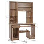 ΓΡΑΦΕΙΟ ΜΕ ΒΙΒΛΙΟΘΗΚΗ-ΡΑΦΙΕΡΑ STATUS HM2032.02 SONOMA 120X55X182 - Image 2