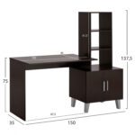 ΓΡΑΦΕΙΟ ΜΕ ΝΤΟΥΛΑΠΙ CHERISH HM2261.01 ΒΕΓΓΕ 150x45x137,5 εκ. - Image 2
