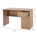 ΓΡΑΦΕΙΟ ΜΕ ΣΥΡΤΑΡΙ ΡΑΦΙ ΚΑΙ ΝΤΟΥΛΑΠΙ ADLER ΔΕΞΙ SONAMA OAK HM2425.01R 120X60X77Yεκ. - Image 2