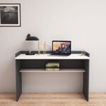ΓΡΑΦΕΙΟ ΜΕΛΑΜΙΝΗΣ ΓΚΡΙ ΛΕΥΚΟ HM9227.13 118x58x80Υεκ. - Image 3