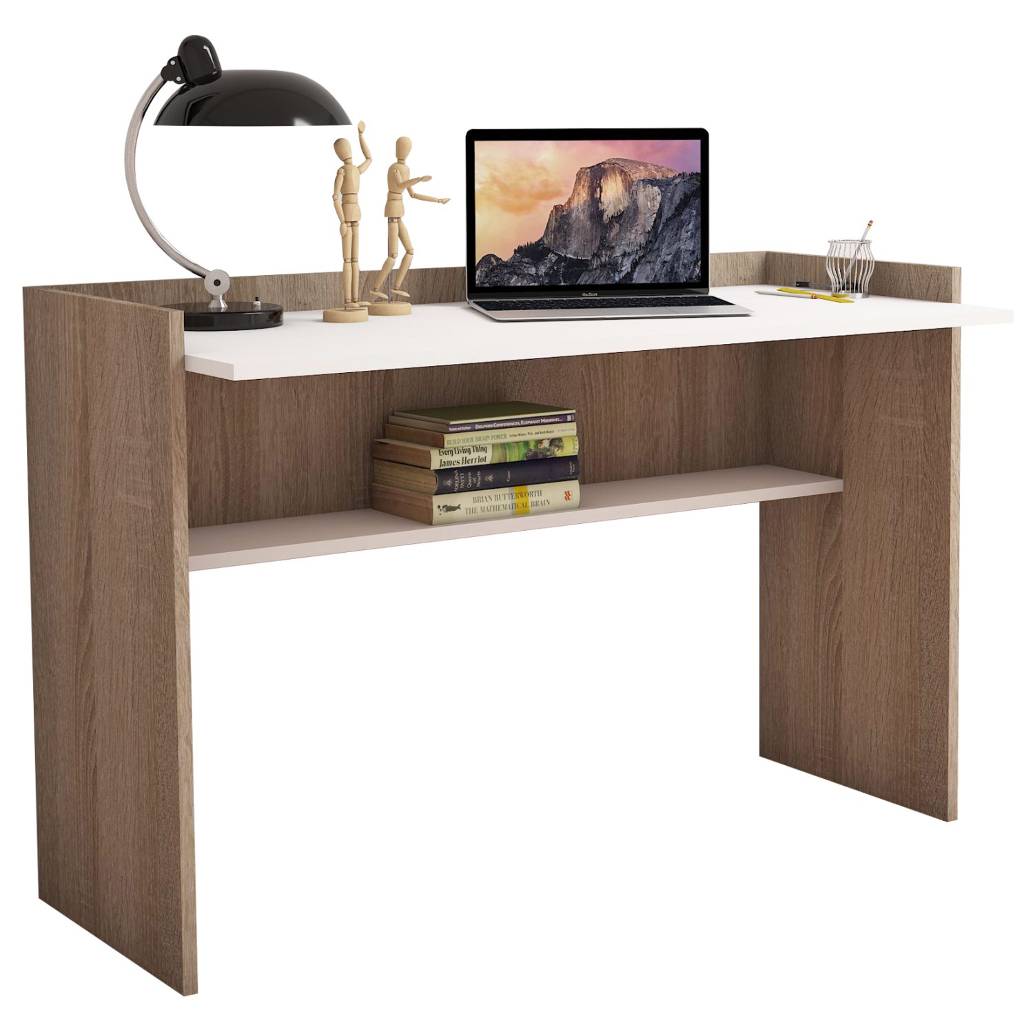 grafeio-melaminis-sonama-leyko-118x58x80 ΓΡΑΦΕΙΟ ΜΕΛΑΜΙΝΗΣ SONAMA ΛΕΥΚΟ 118x58x80Υεκ.HM9227.12 - Image 1