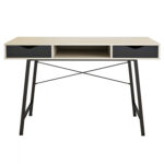 ΓΡΑΦΕΙΟ SONAMA-ΓΚΡΙ ΜΕ ΜΑΥΡΟ ΜΑΤ ΣΚΕΛΕΤΟ HM2128.02 120x48x76,5Υ εκ. - Image 2