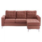 ΚΑΝΑΠΕΣ ΓΩΝΙΑ ΑΝΑΣΤΡΕΨΙΜΗ SANTINO HM3152.12 ΒΕΛΟΥΔΟ ΣΑΠΙΟ ΜΗΛΟ 190x75-128x82Υ εκ. - Image 3
