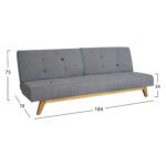 ΚΑΝΑΠΕΣ ΚΡΕΒΑΤΙ 3Θ HM3012 CITY ΓΚΡΙ 184x78x75 cm - Image 2