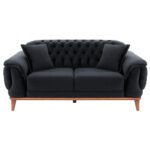 ΚΑΝΑΠΕΣ ΚΡΕΒΑΤΙ BENNINGTON 2ΘΕΣΙΟΣ ΜΑΥΡΟΣ HM3250.01 180x95x80 εκ. - Image 4