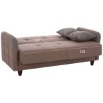 ΚΑΝΑΠΕΣ ΚΡΕΒΑΤΙ ΔΙΘΕΣΙΟΣ SANNA HM3246.01 ΜΠΕΖ 140x82x86 εκ. - Image 3
