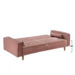ΚΑΝΑΠΕΣ ΚΡΕΒΑΤΙ SALVADOR HM3150.12 ΒΕΛΟΥΔΟ ΣΑΠΙΟ ΜΗΛΟ 223X90X80Y εκ. - Image 3