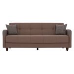 ΚΑΝΑΠΕΣ ΚΡΕΒΑΤΙ ΤΡΙΘΕΣΙΟΣ SANNA HM3245.01 ΜΠΕΖ 210x82x86 εκ. - Image 4
