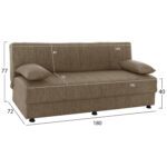 ΚΑΝΑΠΕΣ ΚΡΕΒΑΤΙ ANDRI ΤΡΙΘΕΣΙΟΣ ΚΑΦΕ HM3239.02 180x72x77 εκ. - Image 2