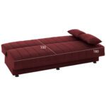 ΚΑΝΑΠΕΣ ΚΡΕΒΑΤΙ ANDRI ΤΡΙΘΕΣΙΟΣ ΚΟΚΚΙΝΟ HM3239.06 180x72x77 εκ. - Image 3