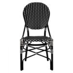 ΚΑΡΕΚΛΑ ΑΛΟΥΜΙΝΙΟΥ BAMBOO LOOK ΜΕ WICKER ΜΑΥΡΟ ΛΕΥΚΟ HM5792.02 46x60x96 εκ. - Image 3