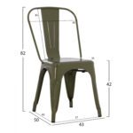 ΚΑΡΕΚΛΑ ΜΕΤΑΛΛΙΚΗ MELITA ΣΕ DARK OLIVE GREEN 43x50x82 εκ. HM8641.03 - Image 2
