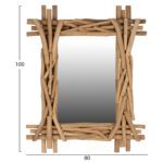 ΚΑΘΡΕΠΤΗΣ HM9372 ΑΠΟ ΜΑΣΙΦ ΞΥΛΟ ΤEAK ΦΥΣΙΚΟ 100X80Y ΕΚ. - Image 2