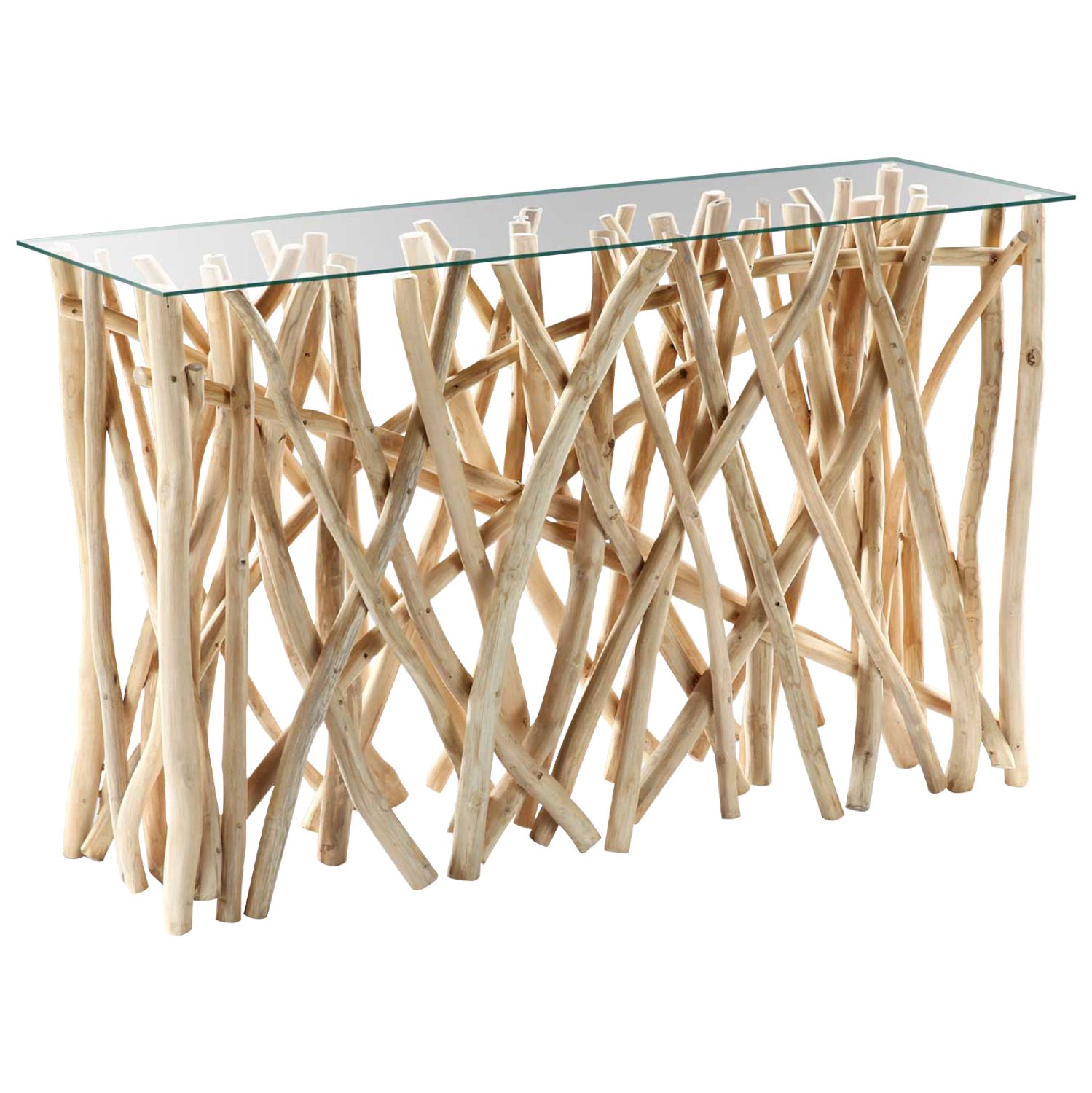 konsola-se-roystik-styl-masif-xylo-teak ΚΟΝΣΟΛΑ ΣΕ ΡΟΥΣΤΙΚ ΣΤΥΛ ΜΑΣΙΦ ΞΥΛΟ ΤEAK & ΓΥΑΛΙ ΦΥΣΙΚΟ 120X35X75Yεκ.HM9373 - Image 1