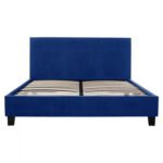 ΚΡΕΒΑΤΙ BECCA ΑΠΟ ΒΕΛΟΥΔΟ ΜΠΛΕ HM553.18 ΓΙΑ ΣΤΡΩΜΑ 150x200 εκ. - Image 4