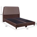 ΚΡΕΒΑΤΙ REGINA ΑΠΟ ΚΑΦΕ ΒΕΛΟΥΔΟ HM617.02 ΓΙΑ ΣΤΡΩΜΑ 160x200 εκ. - Image 3