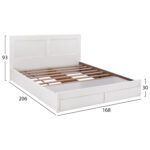 ΚΡΕΒΑΤΙ CAPRI HM399.05 ΜΕ 2 ΣΥΡΤΑΡΙΑ ΛΕΥΚΟ ΓΙΑ ΣΤΡΩΜΑ 160x200 εκ. - Image 3