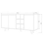 ΜΠΟΥΦΕΣ ΜΕΛΑΜΙΝΗΣ ΚΑΡΥΔΙ ΚΑΙ ΛΕΥΚΟ 140x40x86Yεκ.HM9432.02 - Image 2