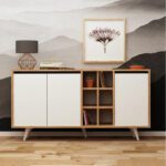 ΜΠΟΥΦΕΣ ΜΕΛΑΜΙΝΗΣ ΚΑΡΥΔΙ ΚΑΙ ΛΕΥΚΟ 140x40x86Yεκ.HM9432.02 - Image 4
