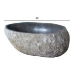 ΝΕΡΟΧΥΤΗΣ STONE SINK ΛΑΞΕΥΜΕΝΗ ΠΕΤΡΑ ΓΚΡΙ ΧΡΩΜΑ 40x40x20Yεκ.HM7807 - Image 2