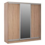 ΝΤΟΥΛΑΠΑ 3ΦΥΛΛΗ ΣΥΡΟΜΕΝΗ ΜΕ ΚΑΘΡΕΠΤΗ SONAMA OAK HM2435 200X60X210Υεκ