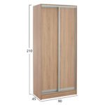 ΝΤΟΥΛΑΠΑ ΣΥΡΟΜΕΝΗ ADLER ΜΕΛΑΜΙΝΗΣ 90x45x210Yεκ. SONAMA OAK 2ΦΥΛΛΗ HM2436.01 - Image 2