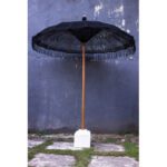 ΟΜΠΡΕΛΑ ΜΠΑΛΙΝΕΖΙΚΗ ΜΑΚΡΑΜΕ ΜΑΥΡΗ ΞΥΛO TEAK Φ200X250εκ. HM6035.03 - Image 3