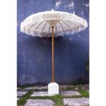 ΟΜΠΡΕΛΑ ΜΠΑΛΙΝΕΖΙΚΗ ΜΑΚΡΑΜΕ ΜΠΕΖ ΞΥΛO TEAK Φ200X250εκ. HM6035.01 - Image 3