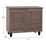 ΠΑΠΟΥΤΣΟΘΗΚΗ-ΝΤΟΥΛΑΠΙ CASSIOPE HM2208.13 ΜΕΛΑΜΙΝΗ LIGHT GREY PINE 77Χ34Χ63.5Υεκ. - Image 2
