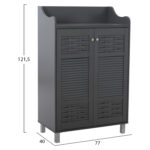 ΠΑΠΟΥΤΣΟΘΗΚΗ-ΝΤΟΥΛΑΠΙ KAILENA ΞΥΛΙΝΗ HM2230.10 ΓΚΡΙ 77x40x121,5 εκ. - Image 2