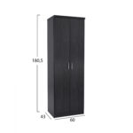 ΠΑΠΟΥΤΣΟΘΗΚΗ ΞΥΛΙΝΗ DAYANNA ΜΕ 6 ΡΑΦΙΑ 60X43X180.5εκ. ZEBRANO HM2379.01 - Image 2