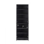 ΠΑΠΟΥΤΣΟΘΗΚΗ ΞΥΛΙΝΗ DAYANNA ΜΕ 6 ΡΑΦΙΑ 60X43X180.5εκ. ZEBRANO HM2379.01 - Image 3