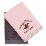 ΠΕΤΣΕΤΕΣ ΜΠΑΝΙΟΥ 2ΤΜΧ BEVERLY HILLS POLO CLUB HM12117 ΣΚΟΥΡΟ ΓΚΡΙ ΡΟΖ 70x140 εκ. 355BHP2605 - Image 2