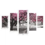 ΠΙΝΑΚΑΣ ΠΕΝΤΑΠΤΥΧΟ MDF BLOOMING TREE 82Χ56x3  HM7207.04 - Image 2