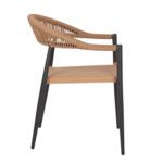 ΠΟΛΥΘΡΟΝΑ ΑΛΟΥΜΙΝΙΟΥ HM5854.12 ΑΝΘΡΑΚΙ PΕ RATTAN ΜΠΕΖ 56x60x78 εκ. - Image 4