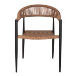 ΠΟΛΥΘΡΟΝΑ ΑΛΟΥΜΙΝΙΟΥ HM5854.15 ΜΑΥΡΗ PΕ RATTAN ΚΑΦΕ 56x60x78 εκ. - Image 3