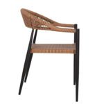 ΠΟΛΥΘΡΟΝΑ ΑΛΟΥΜΙΝΙΟΥ HM5854.15 ΜΑΥΡΗ PΕ RATTAN ΚΑΦΕ 56x60x78 εκ. - Image 4