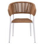 ΠΟΛΥΘΡΟΝΑ ΑΛΟΥΜΙΝΙΟΥ ΛΕΥΚΗ ΜΕ WICKER ΜΠΕΖ HM5783.02 56x60x78 εκ. - Image 3