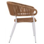 ΠΟΛΥΘΡΟΝΑ ΑΛΟΥΜΙΝΙΟΥ ΛΕΥΚΗ ΜΕ WICKER ΜΠΕΖ HM5783.02 56x60x78 εκ. - Image 4